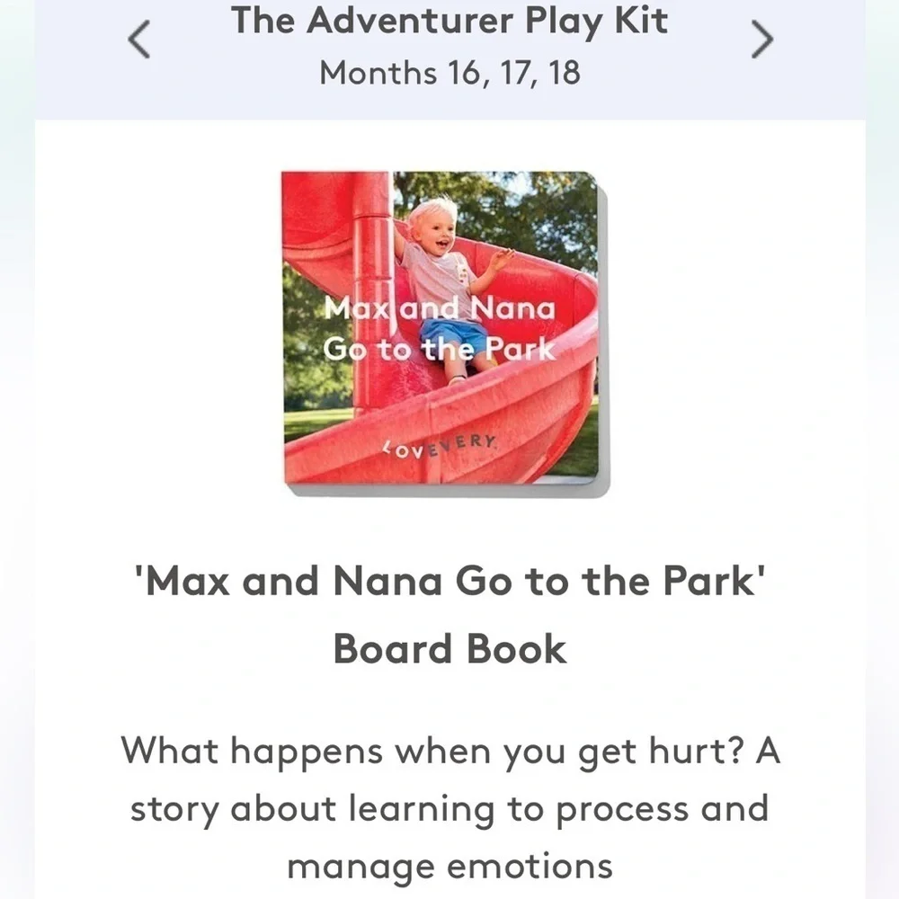 Lovevery “Max and Nana go to the Park” Board Book